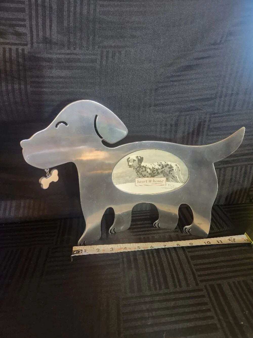 Connoisseur Heart Home Dog Picture Frame Metal Puppy Bone 4x6 Photo Frame